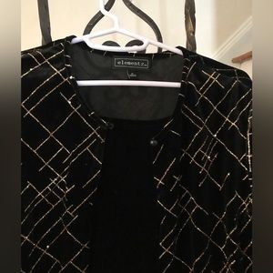 Bolero alike blouse with front top sewed in. Velour. Like new condition